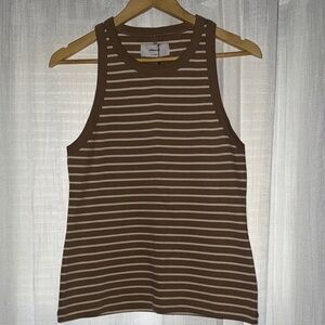 NWT | Soldout NYC | Striped Beige & Tan Tank Top